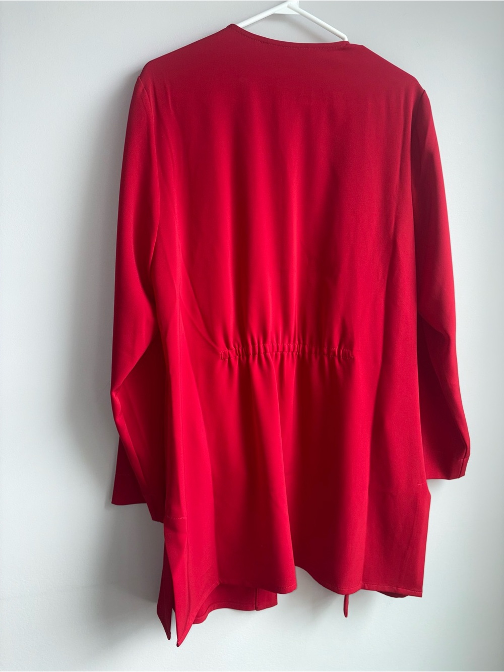 cleo Red Open-Front Long Sleeve Robe - Picture 6 of 6